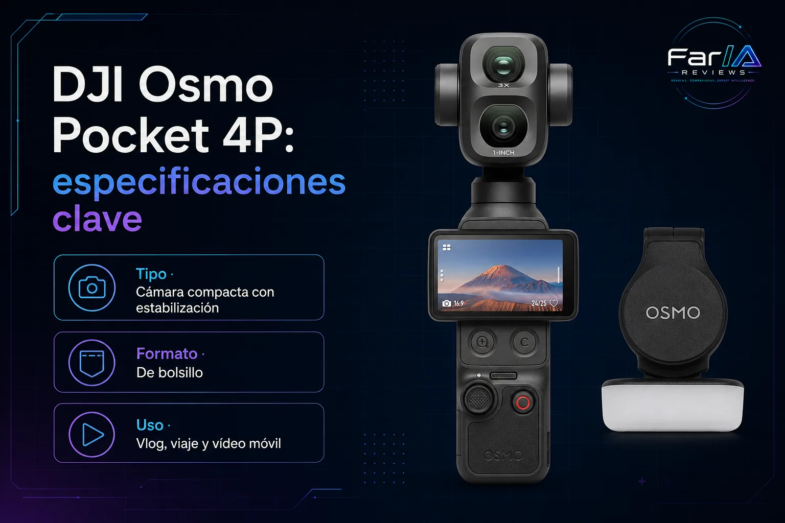 DJI Osmo Pocket 4P review: precio y dónde comprar DJI Osmo Pocket 4P review: precio y dónde comprar: producto exacto, especificaciones y claves de compra