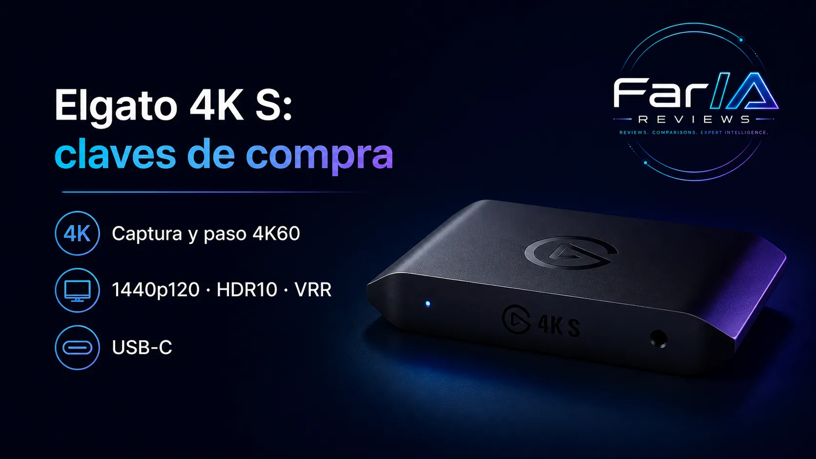 Elgato 4K S review: precio y dónde comprar Elgato 4K S review: precio y dónde comprar: infografía Image 2.0 con especificaciones y claves de compra