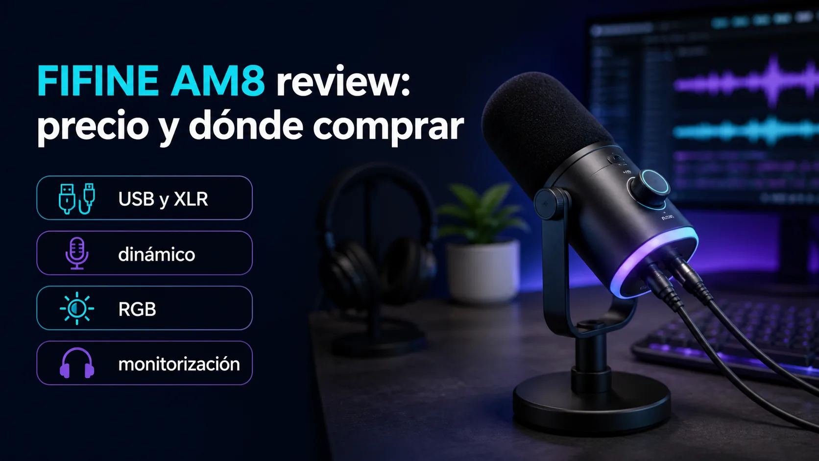 FIFINE AM8 review: precio y dónde comprar FIFINE AM8 review: precio y dónde comprar: infografía Image 2.0 con especificaciones y claves de compra
