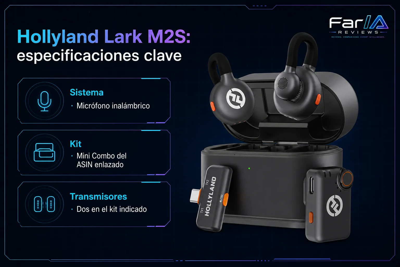 Hollyland Lark M2S review: precio y dónde comprar: producto exacto, especificaciones y claves de compra