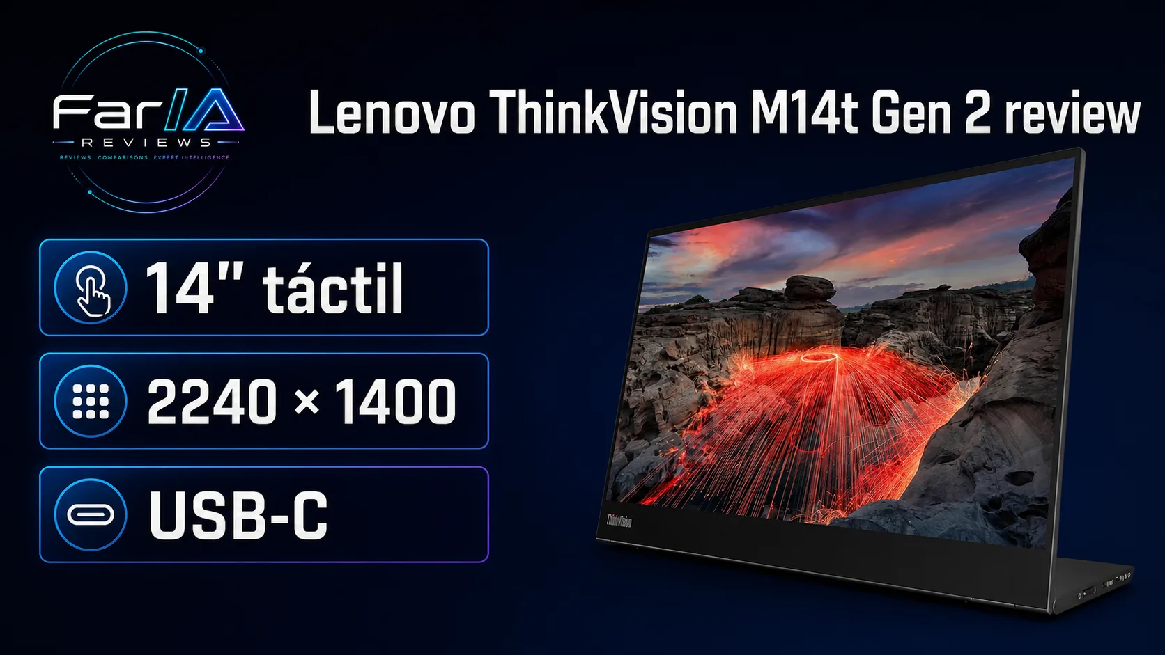 Lenovo ThinkVision M14t Gen 2 review: precio y dónde comprar Lenovo ThinkVision M14t Gen 2 review: precio y dónde comprar: infografía Image 2.0 con especificaciones y claves de compra