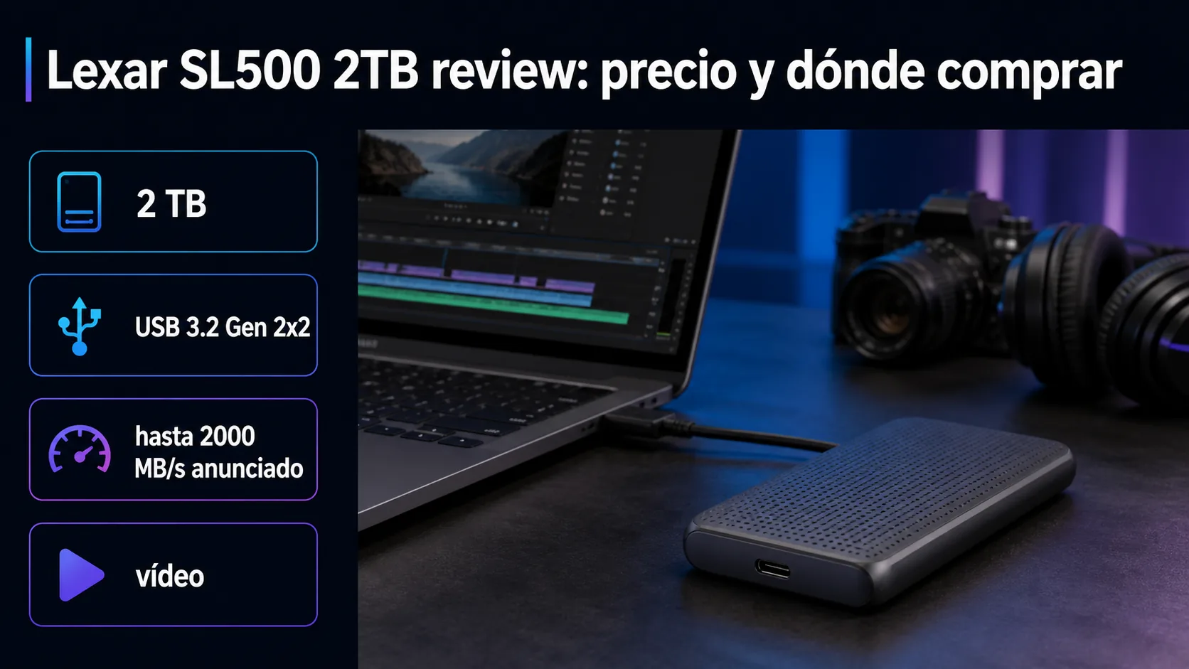 Lexar SL500 2TB review: precio y dónde comprar Lexar SL500 2TB review: precio y dónde comprar: infografía Image 2.0 con especificaciones y claves de compra