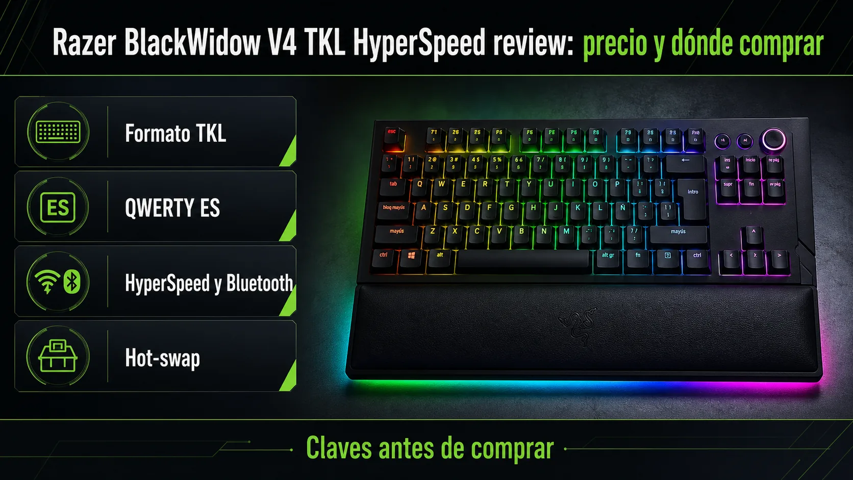 Razer BlackWidow V4 TKL HyperSpeed review: precio y dónde comprar Razer BlackWidow V4 TKL HyperSpeed review: precio y dónde comprar: infografía Image 2.0 con especificaciones y claves de compra