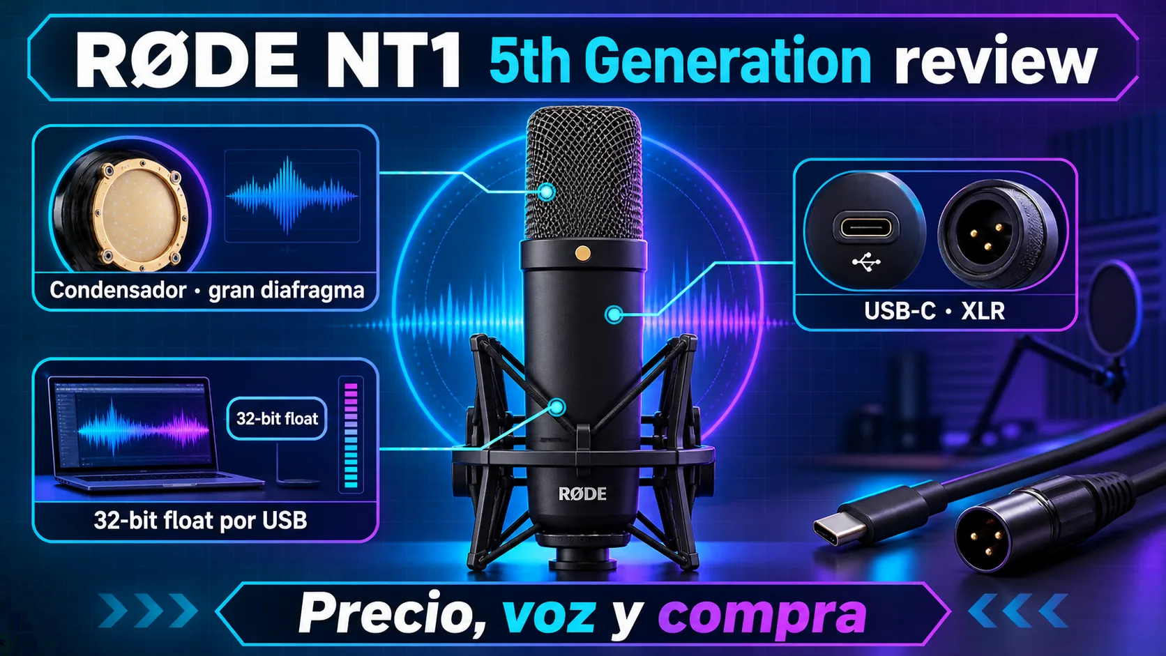RØDE NT1 5th Generation review: precio y dónde comprar RØDE NT1 5th Generation review: precio y dónde comprar: infografía Image 2.0 con especificaciones y claves de compra