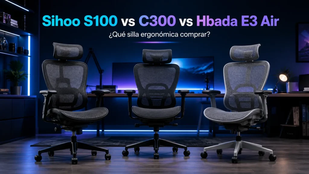 Sihoo S100 vs C300 vs Hbada E3 Air: precio y cuál comprar