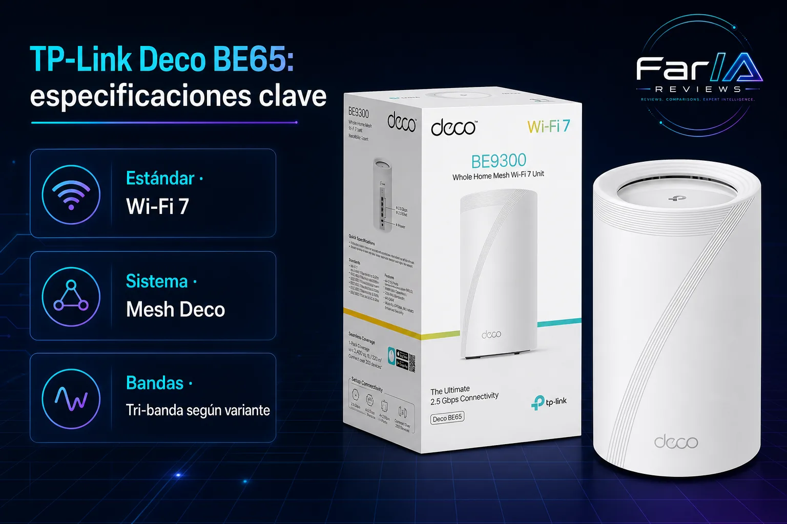 TP-Link Deco BE65 review: precio y dónde comprar: producto exacto, especificaciones y claves de compra