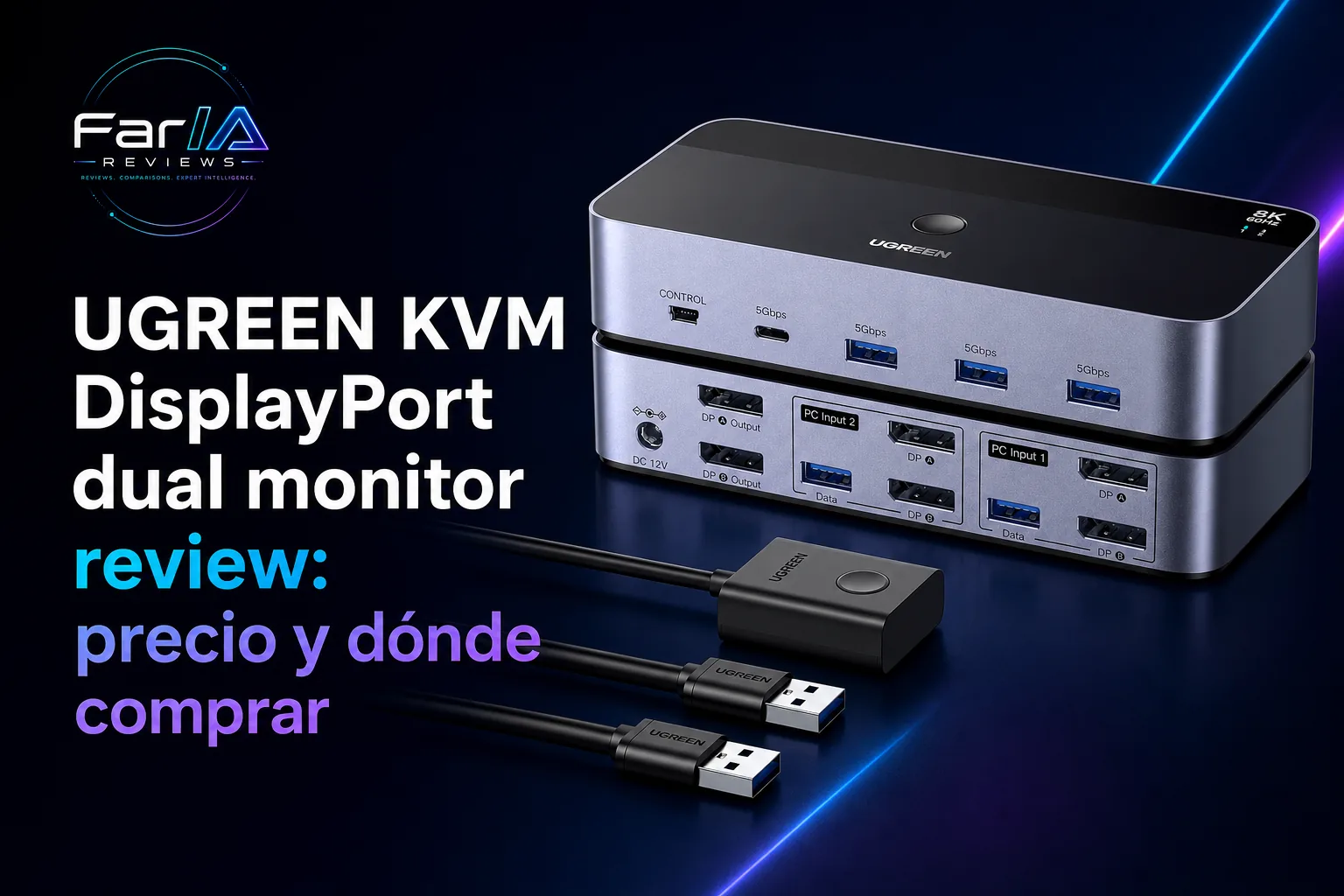 UGREEN KVM DisplayPort dual monitor review: precio y dónde comprar