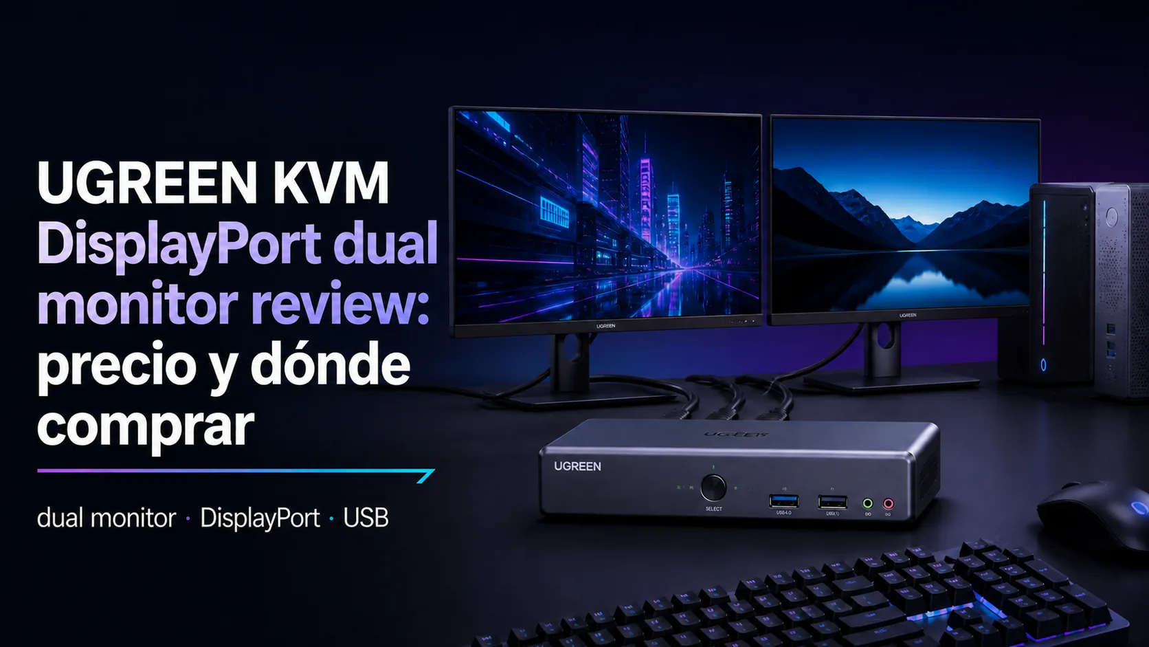 UGREEN KVM DisplayPort dual monitor review: precio y dónde comprar UGREEN KVM DisplayPort dual monitor review: precio y dónde comprar