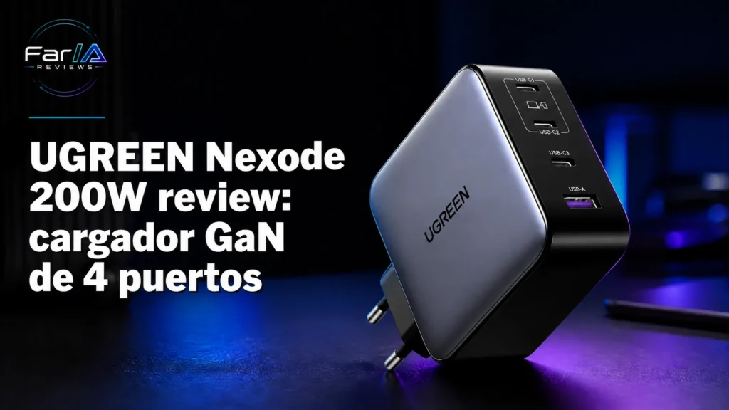 UGREEN Nexode 200W review: cargador GaN de 4 puertos