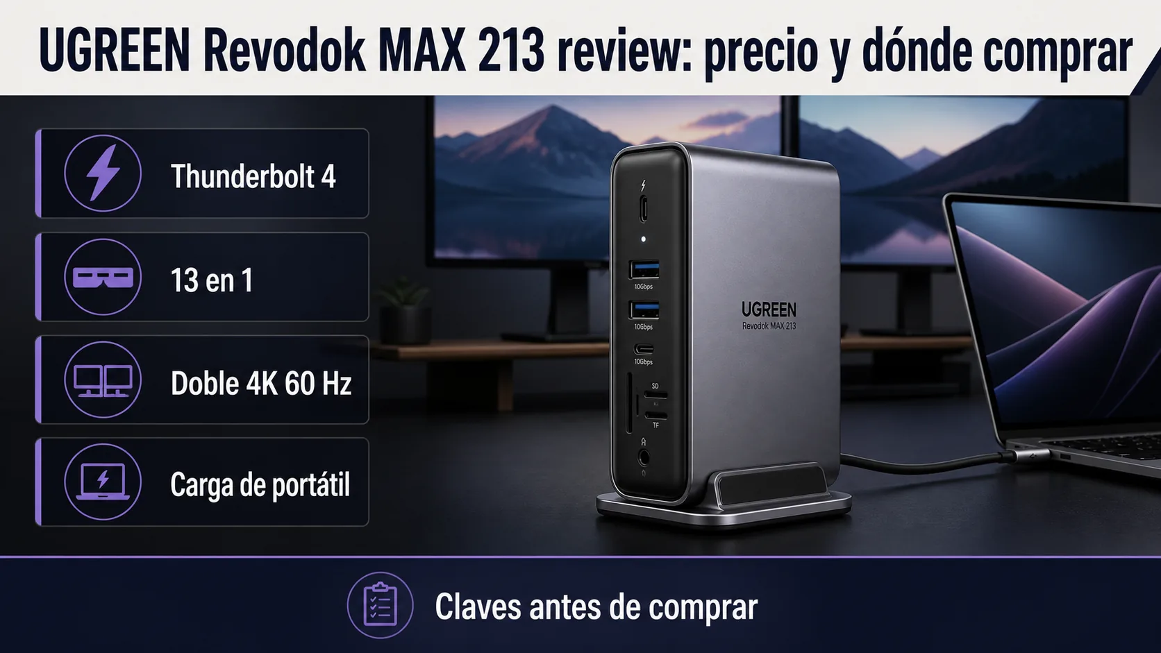 UGREEN Revodok MAX 213 review: precio y dónde comprar UGREEN Revodok MAX 213 review: precio y dónde comprar: infografía Image 2.0 con especificaciones y claves de compra