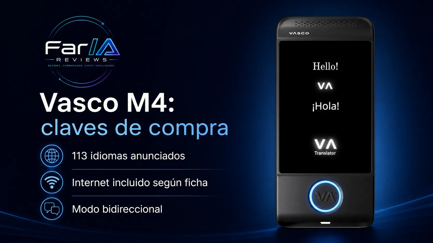 Vasco M4 review: precio y dónde comprar: infografía Image 2.0 con especificaciones y claves de compra