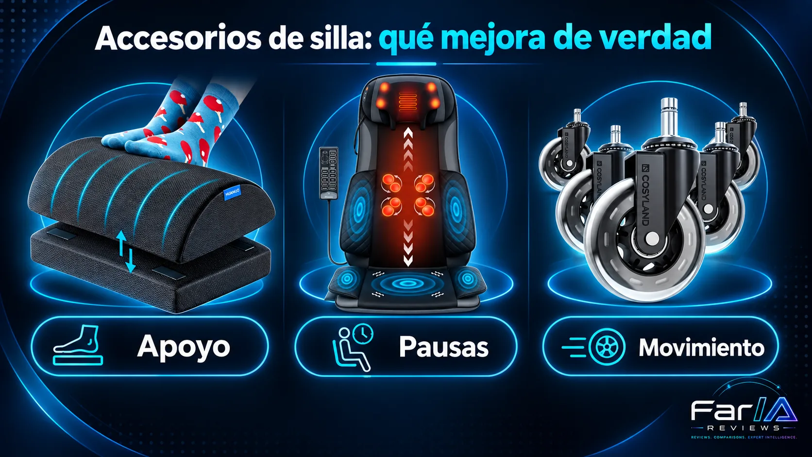 Accesorios para sillas y ergonomía de oficina: guía de compra Accesorios para sillas y ergonomía de oficina: guía de compra: infografía Image 2.0 con especificaciones y claves de compra