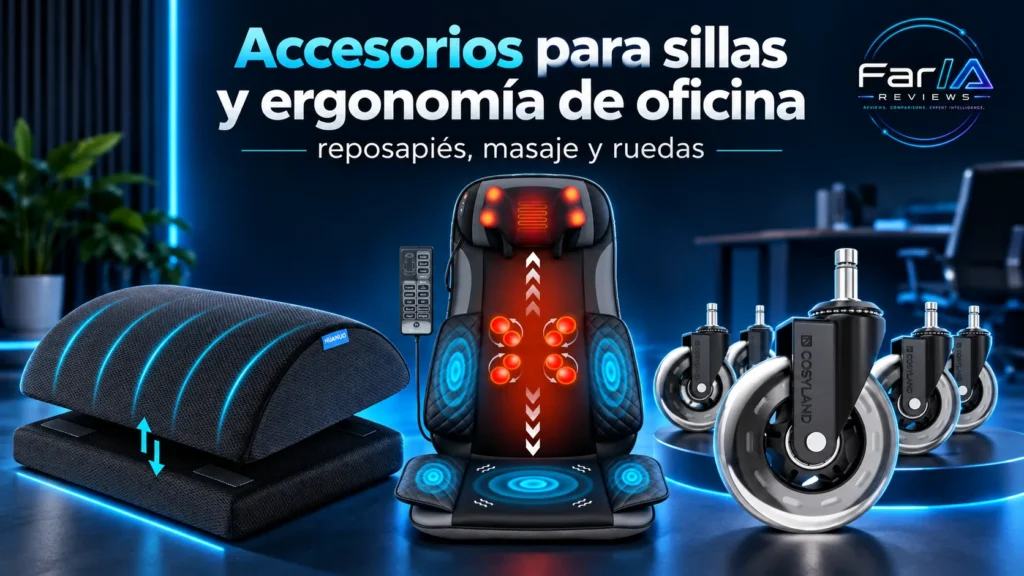 Accesorios para sillas y ergonomía de oficina: guía de compra