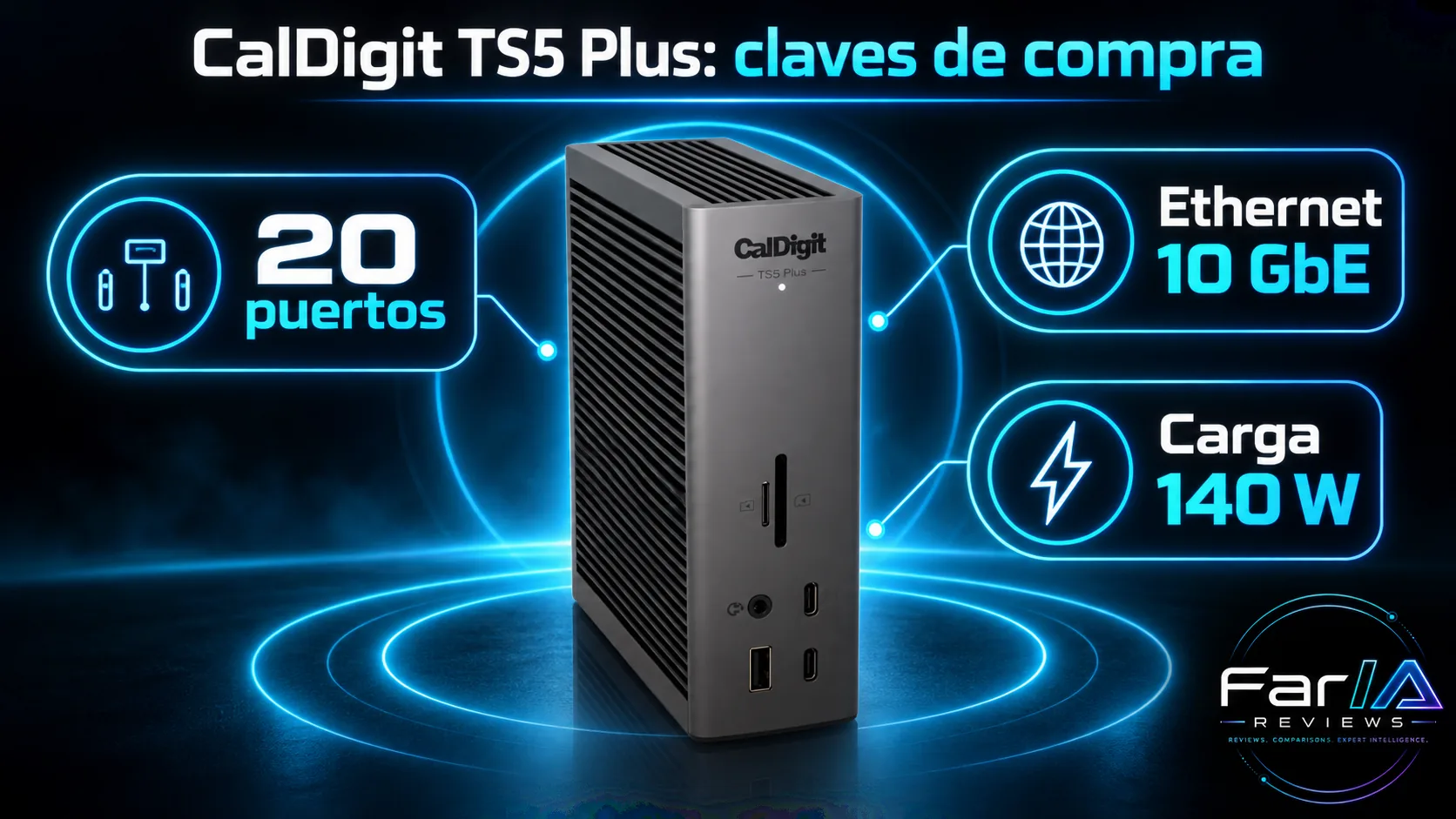 CalDigit TS5 Plus review: 20 puertos, precio y dónde comprar: infografía Image 2.0 con especificaciones y claves de compra