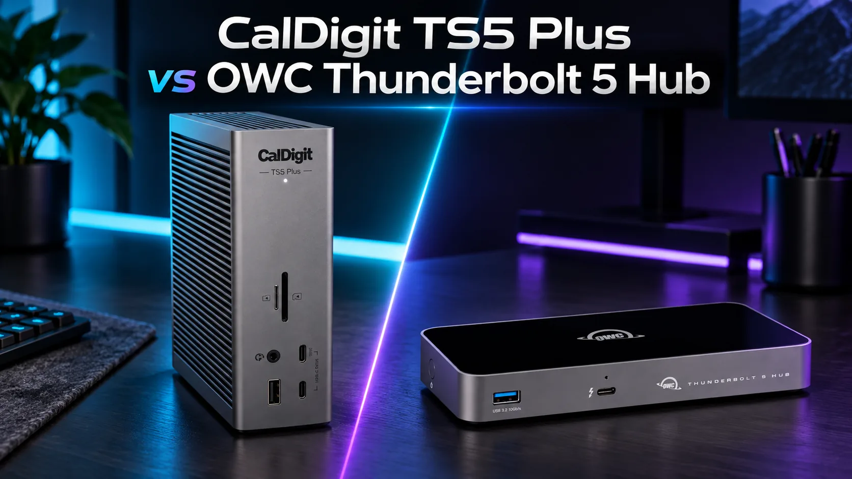 CalDigit TS5 Plus vs OWC Thunderbolt 5 Hub: cuál comprar