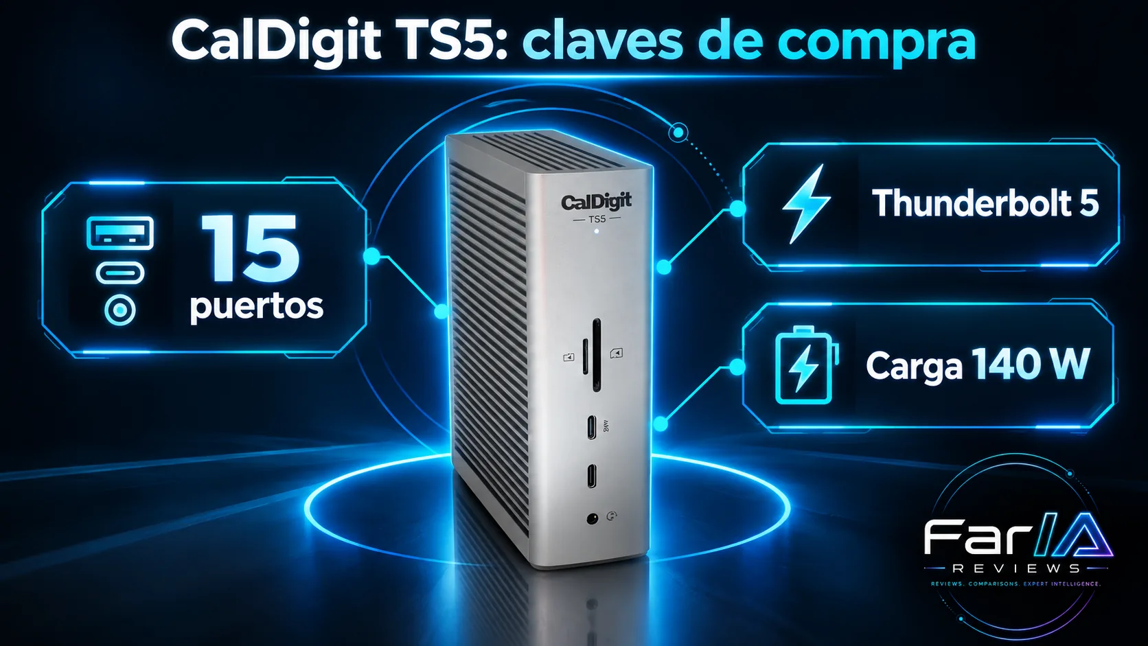 CalDigit TS5 review: precio, puertos y dónde comprar CalDigit TS5 review: precio, puertos y dónde comprar: infografía Image 2.0 con especificaciones y claves de compra