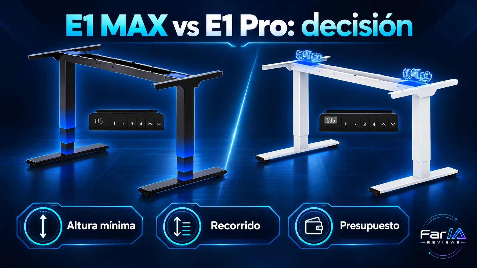 FlexiSpot E1 MAX vs E1 Pro: diferencias y cuál comprar FlexiSpot E1 MAX vs E1 Pro: diferencias y cuál comprar: infografía Image 2.0 con especificaciones y claves de compra