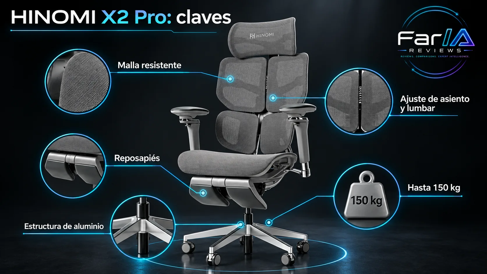 HINOMI X2 Pro review: precio, ergonomía y dónde comprar: infografía Image 2.0 con especificaciones y claves de compra