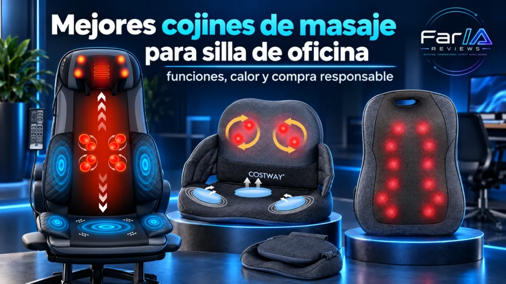 Mejores cojines de masaje para silla de oficina: funciones y cuál comprar