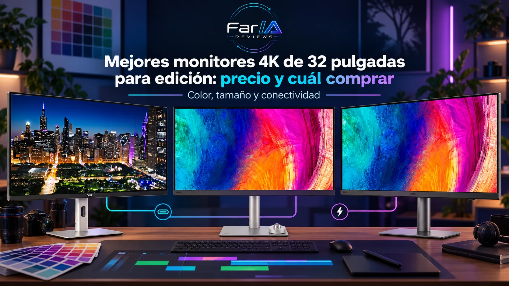 Mejores monitores 4K de 32 pulgadas para edición: precio y cuál comprar: infografía Image 2.0 con especificaciones y claves de compra