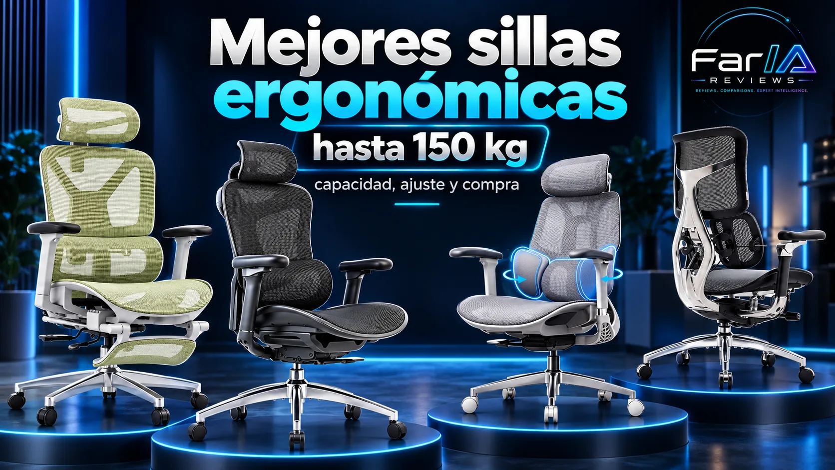 Mejores sillas ergonómicas hasta 150 kg: capacidad y cuál comprar