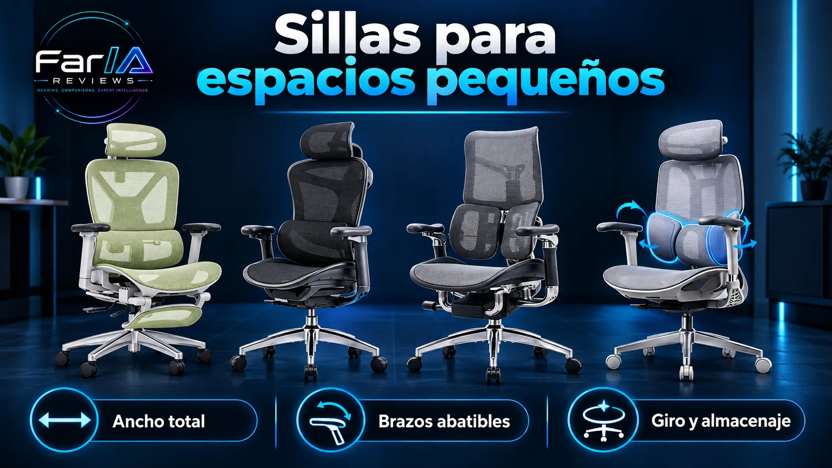Mejores sillas ergonómicas para espacios pequeños: medidas y cuál comprar Mejores sillas ergonómicas para espacios pequeños: medidas y cuál comprar: infografía Image 2.0 con especificaciones y claves de compra