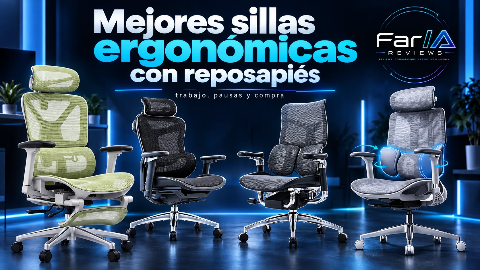 Mejores sillas ergonómicas con reposapiés: precio y cuál comprar