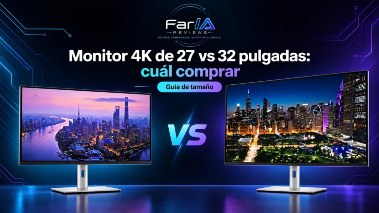 Monitor 4K de 27 vs 32 pulgadas: diferencias, precio y cuál comprar
