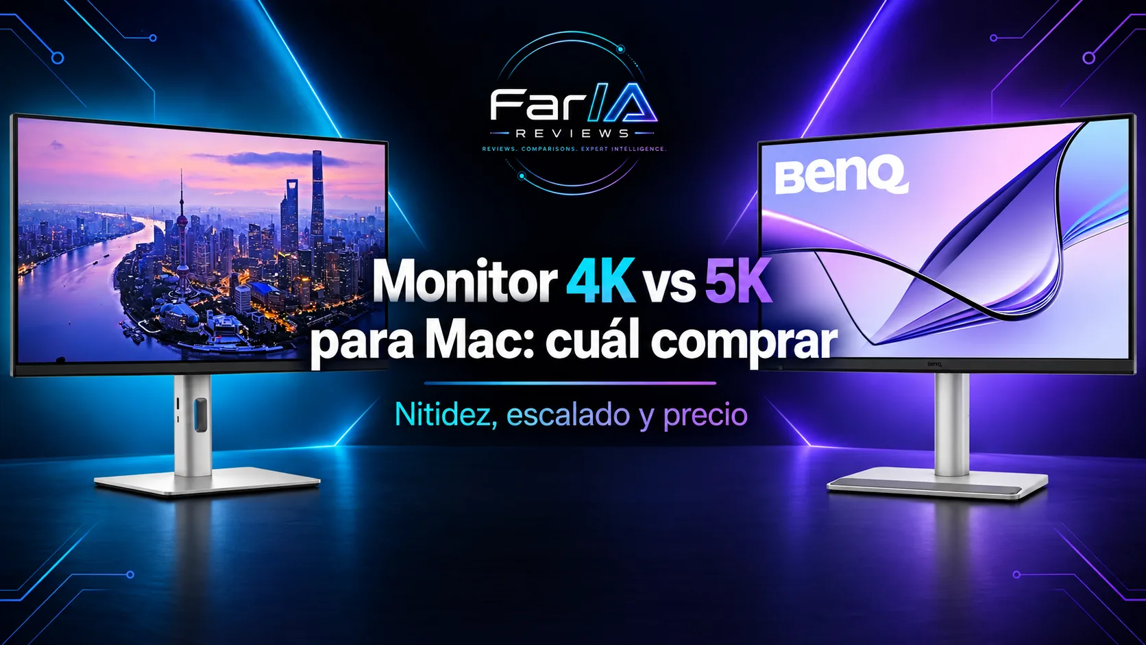 Monitor 4K vs 5K para Mac: diferencias, precio y cuál comprar Monitor 4K vs 5K para Mac: diferencias, precio y cuál comprar: infografía Image 2.0 con especificaciones y claves de compra