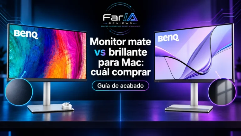 Monitor mate vs brillante para Mac: diferencias, precio y cuál comprar