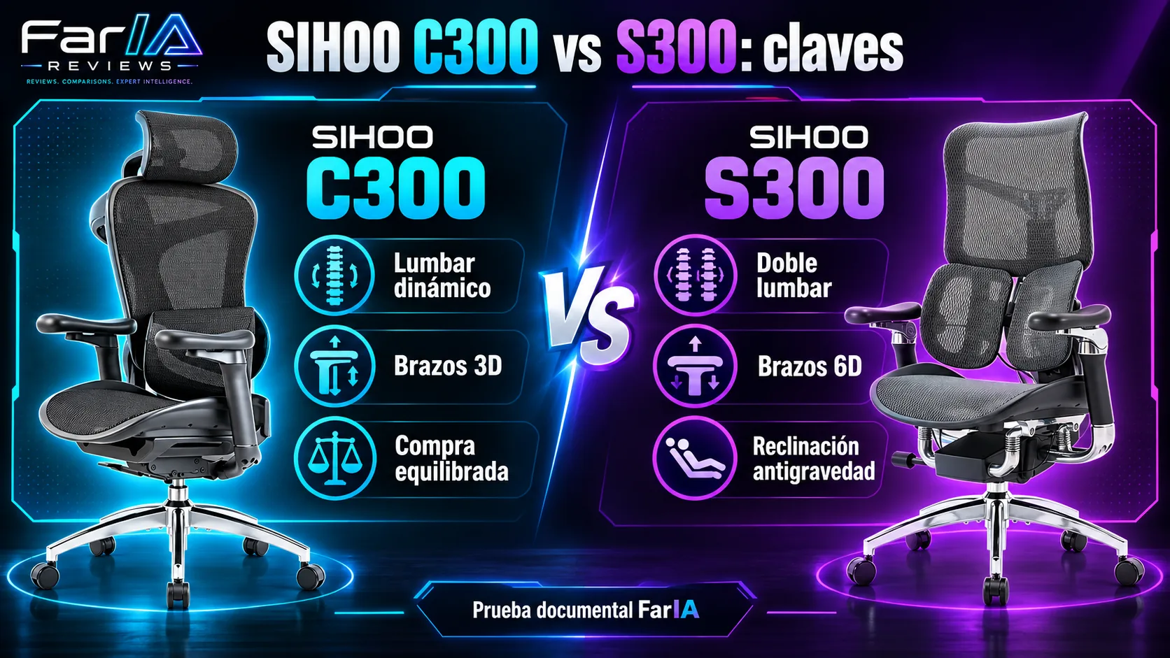 SIHOO C300 vs S300: diferencias, precio y cuál comprar: infografía Image 2.0 con especificaciones y claves de compra