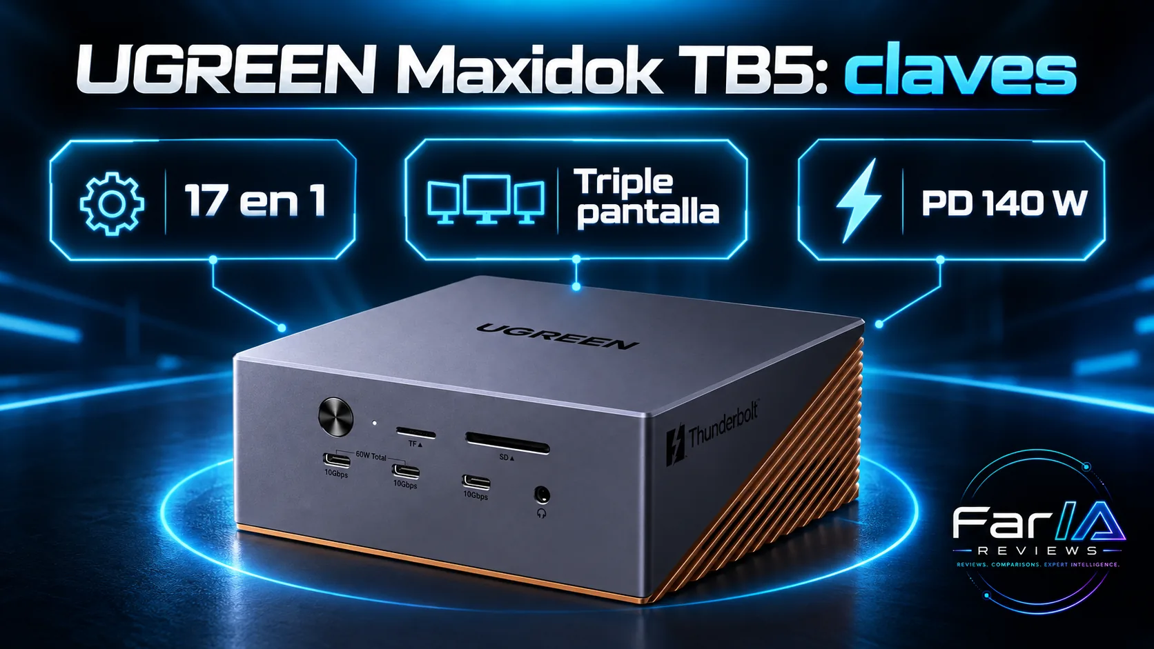 UGREEN Maxidok Thunderbolt 5 review: 17 en 1, precio y compra UGREEN Maxidok Thunderbolt 5 review: 17 en 1, precio y compra: infografía Image 2.0 con especificaciones y claves de compra