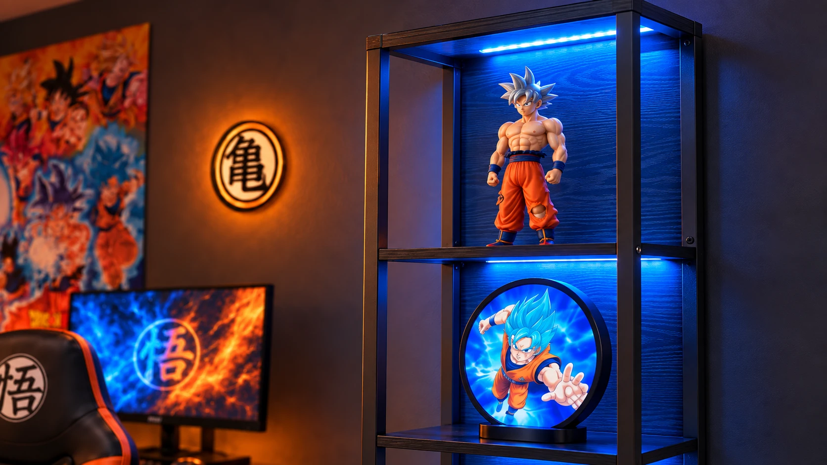 VASAGLE · Estantería LED en el setup