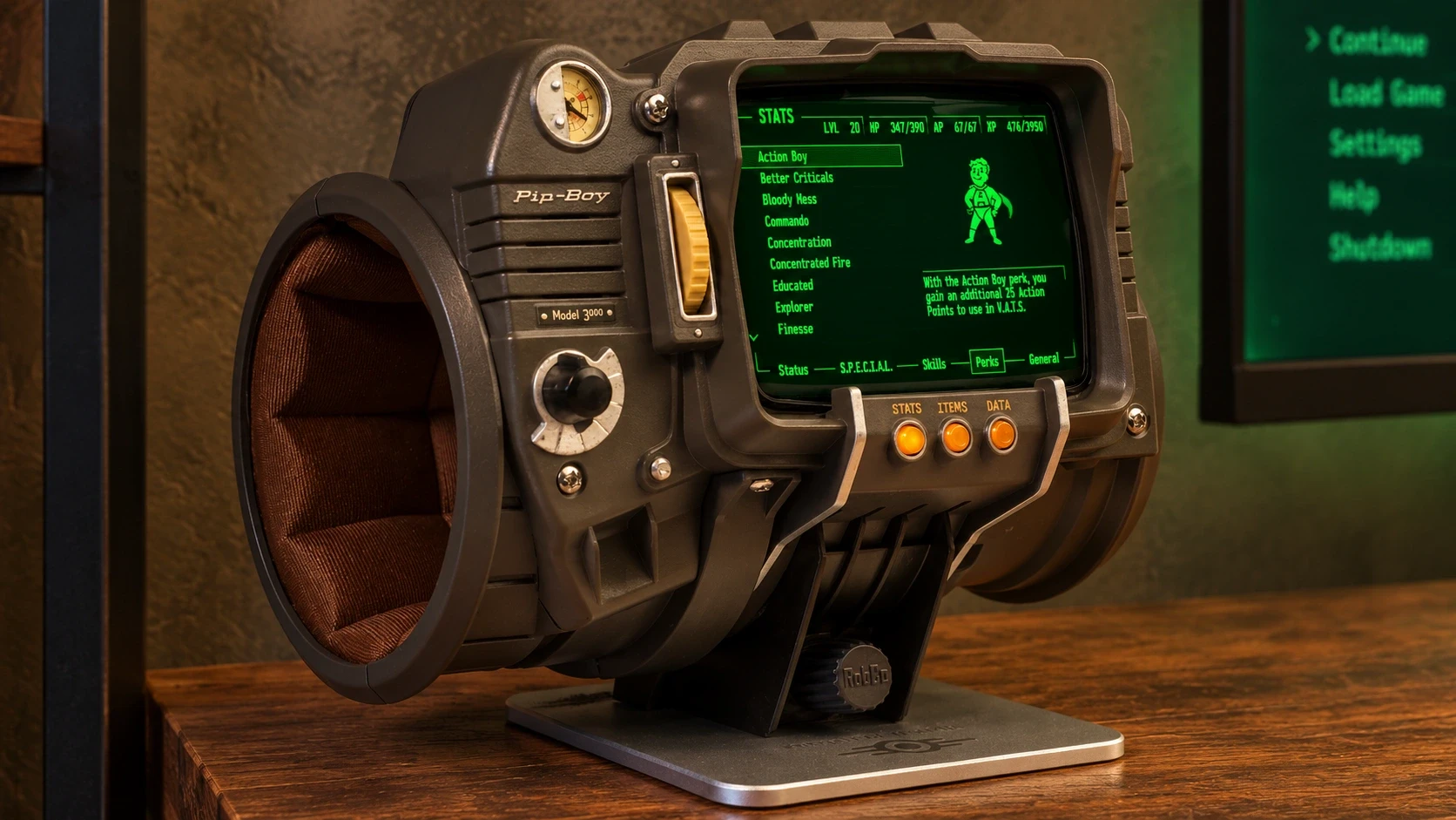The Wand Company · Pip-Boy 3000 en el setup