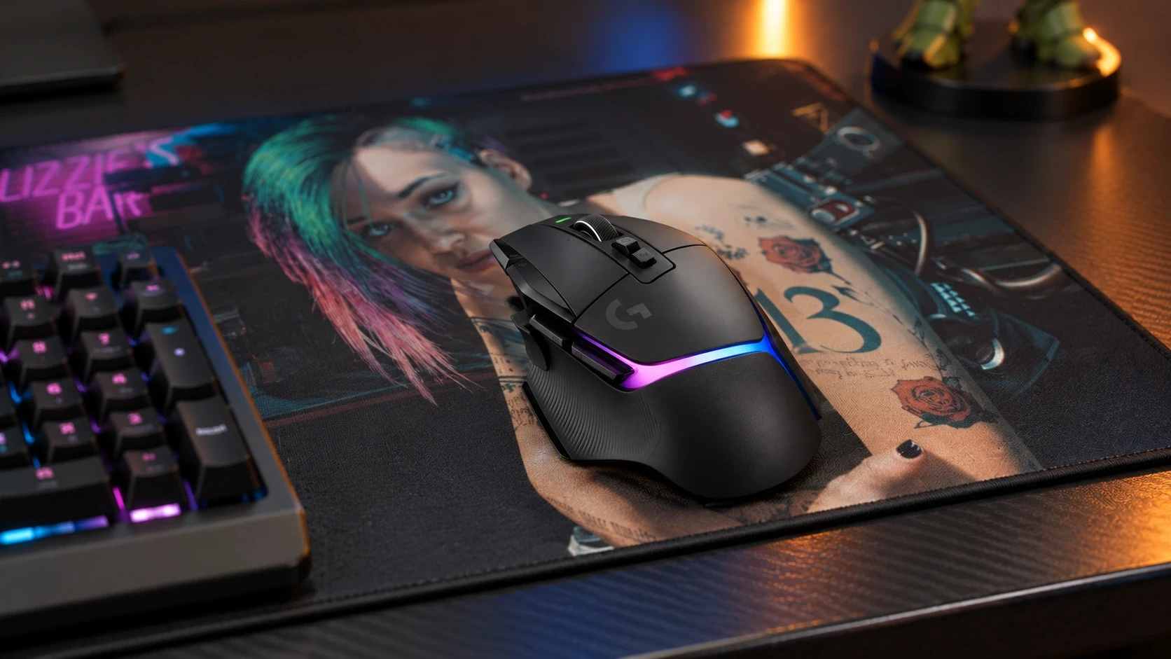 Logitech · G502 X PLUS en el setup