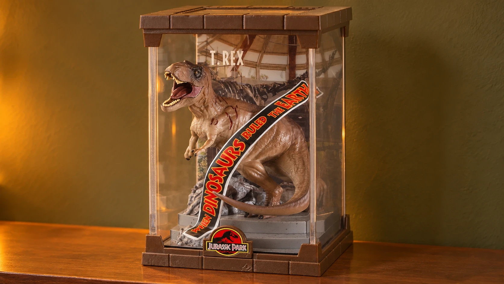 Noble Collection · T. rex en el setup