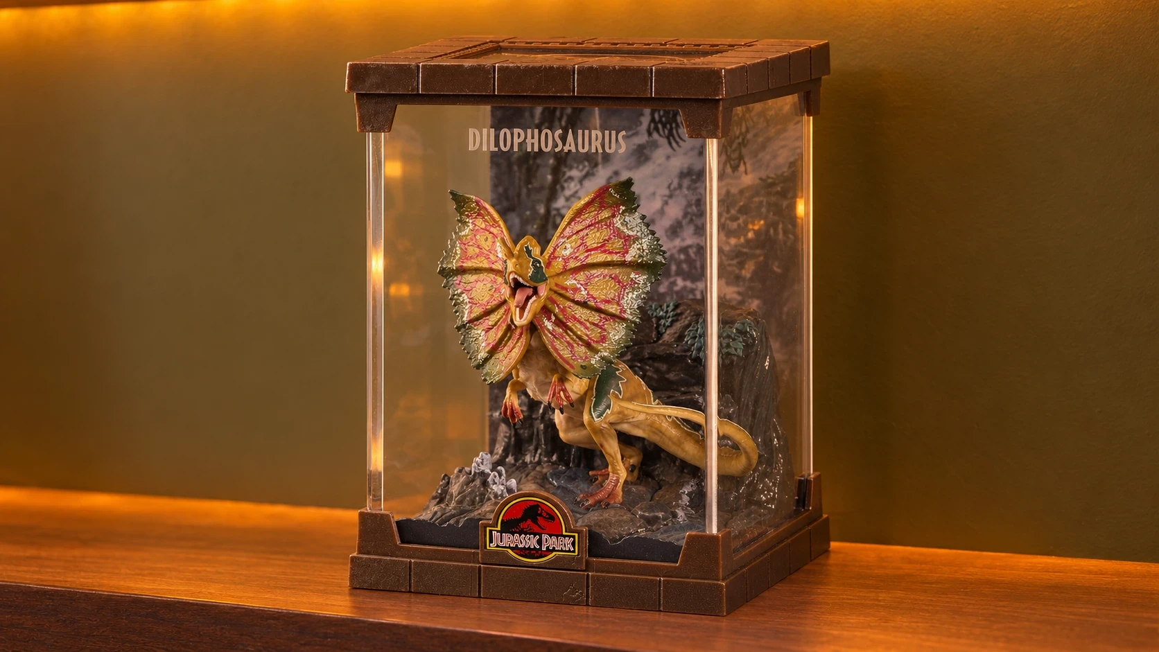 Noble Collection · Dilophosaurus en el setup