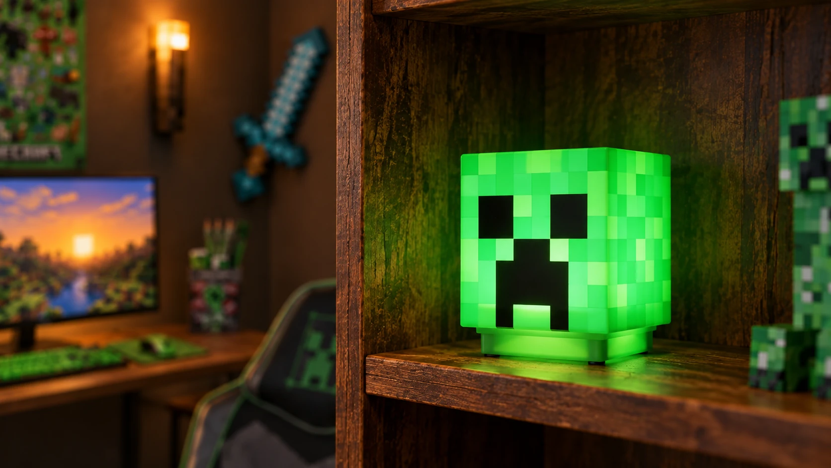 Paladone · Creeper Light en el setup