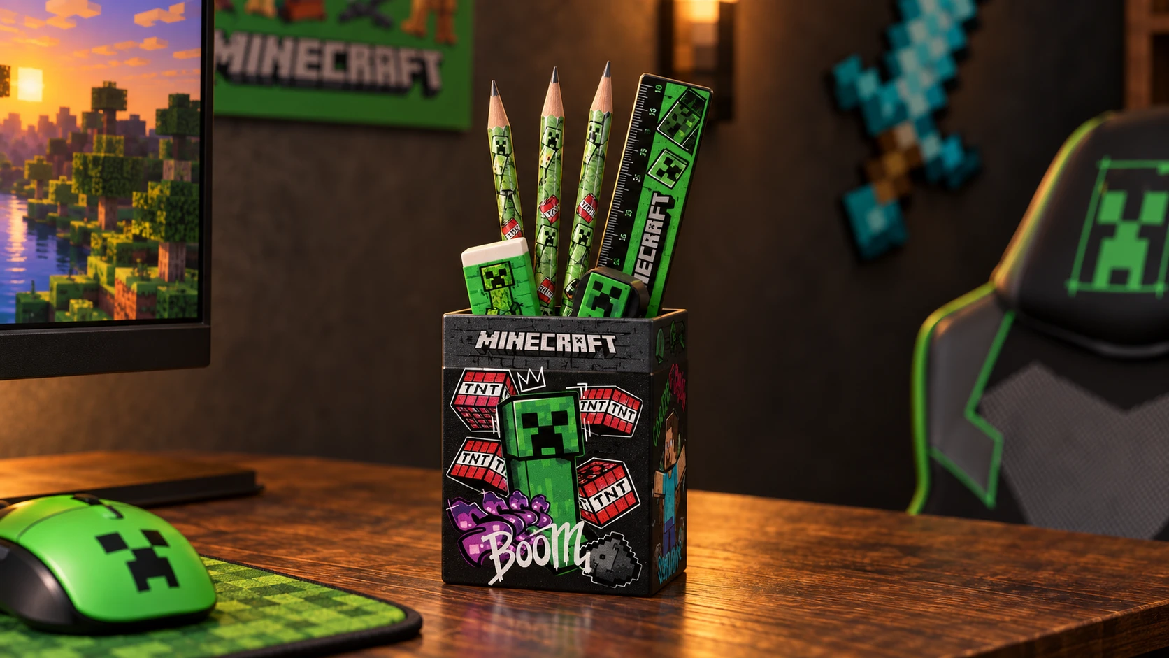 Kids Licensing · Set de papelería Minecraft en el setup