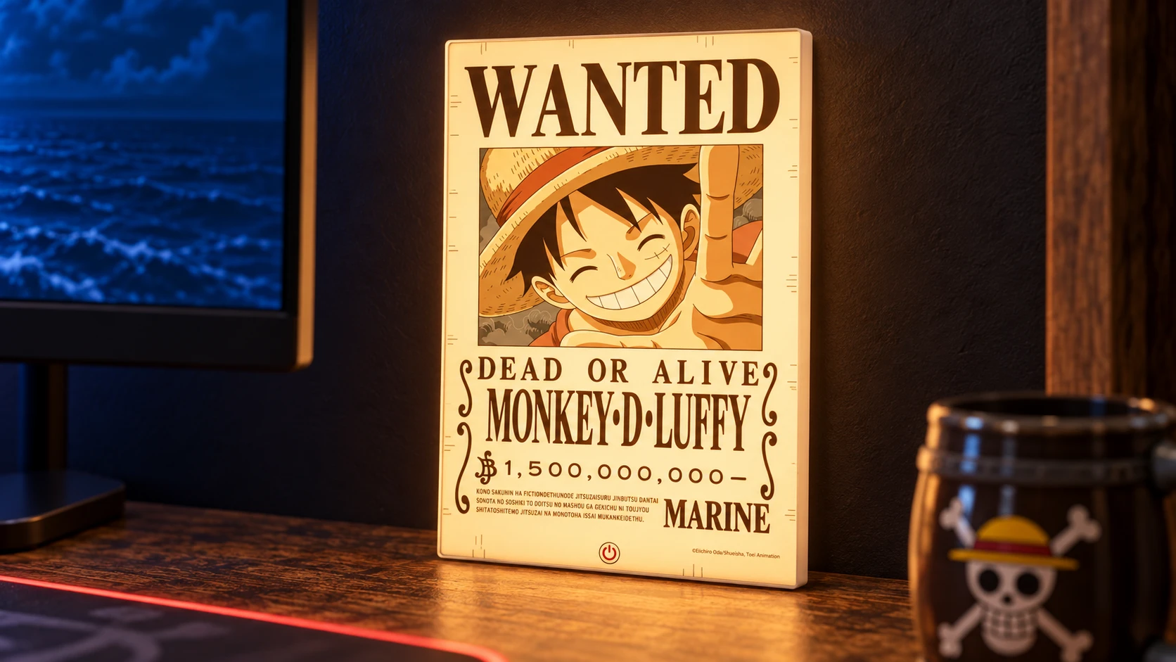 Teknofun · Luffy Wanted LED en el setup
