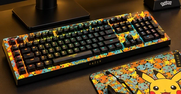 Razer BlackWidow V4 X · Pokémon Kanto en el setup