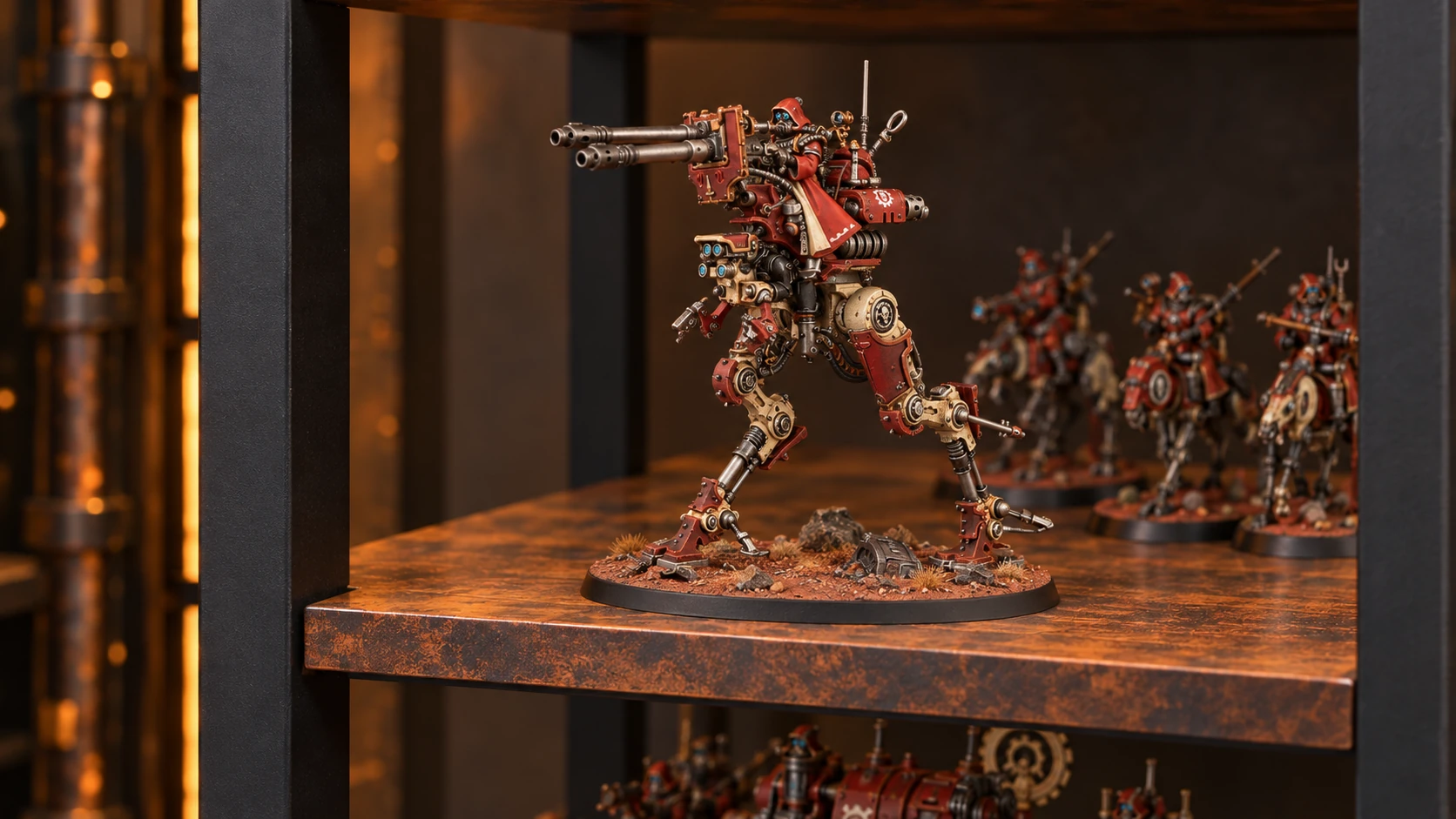 Ironstrider Ballistarius recreado dentro de Forja de Marte