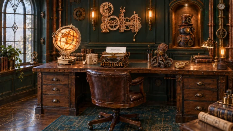 El taller del inventor: habitación steampunk